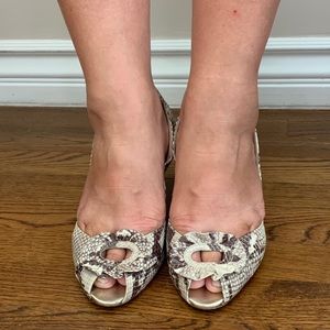 Loeffler Randall Snake Made in Italy leather heels